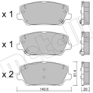 Set placute frana METELLI 22-1241-0 – HYUNDAI | AutoRival