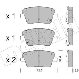 Set placute frana METELLI 22-1242-0 – HYUNDAI | AutoRival