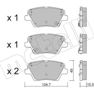 Set placute frana METELLI 22-1243-0 – HYUNDAI | AutoRival