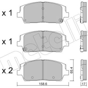 Set placute frana METELLI 22-1244-0 – HYUNDAI | AutoRival