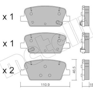 Set placute frana METELLI 22-1283-0 – HYUNDAI | AutoRival