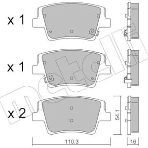 Set placute frana METELLI 22-1284-0 – HYUNDAI | AutoRival