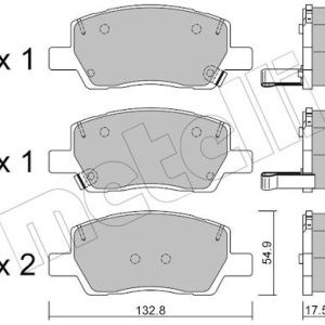 Set placute frana METELLI 22-1296-0 – HYUNDAI | AutoRival