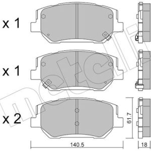 Set placute frana METELLI 22-1297-0 – HYUNDAI | AutoRival