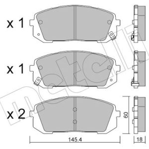 Set placute frana METELLI 22-1298-0 – HYUNDAI | AutoRival