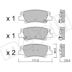 Set placute frana METELLI 22-1299-0 – HYUNDAI | AutoRival