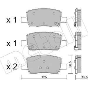 Set placute frana METELLI 22-1304-0 – HYUNDAI | AutoRival