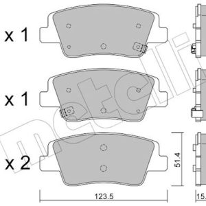 Set placute frana METELLI 22-1360-0 – HYUNDAI | AutoRival