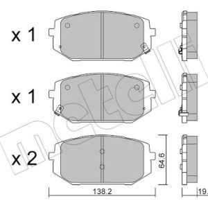 Set placute frana METELLI 22-1361-0 – HYUNDAI | AutoRival