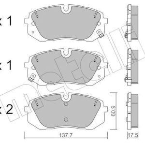 Set placute frana METELLI 22-1370-0 – HYUNDAI | AutoRival