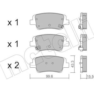 Set placute frana METELLI 22-1371-0 – HYUNDAI | AutoRival