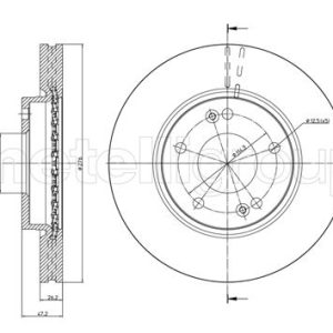 Disc frana METELLI 23-0843C – HYUNDAI | AutoRival