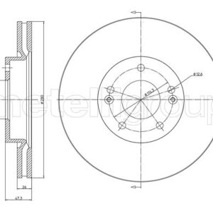 Disc frana METELLI 23-0927C – HYUNDAI | AutoRival