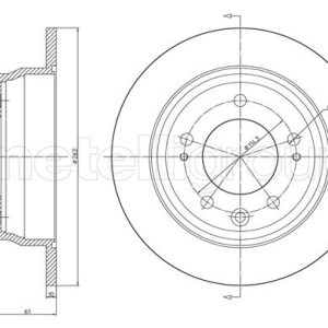 Disc frana METELLI 23-0928C – HYUNDAI | AutoRival