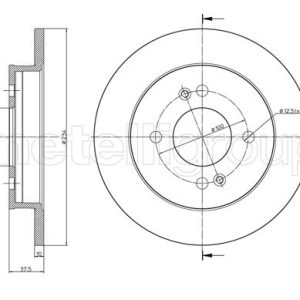 Disc frana METELLI 23-0929C – HYUNDAI | AutoRival