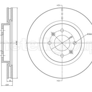 Disc frana METELLI 23-1365C – HYUNDAI | AutoRival