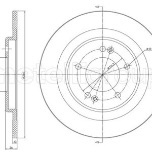 Disc frana METELLI 23-1441C – HYUNDAI | AutoRival