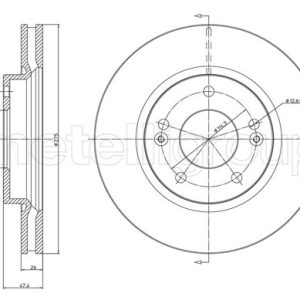 Disc frana METELLI 23-1688C – HYUNDAI | AutoRival