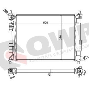 Radiator racire motor QWP WRA396 – HYUNDAI | AutoRival