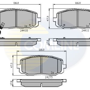 Set placute frana COMLINE CBP31319