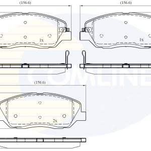 Set placute frana COMLINE CBP31676