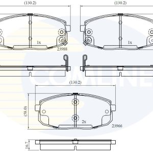 Set placute frana COMLINE CBP31798
