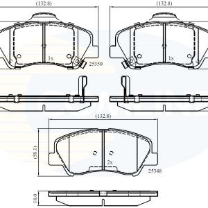 Set placute frana COMLINE CBP32040
