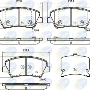 Set placute frana COMLINE CBP32152
