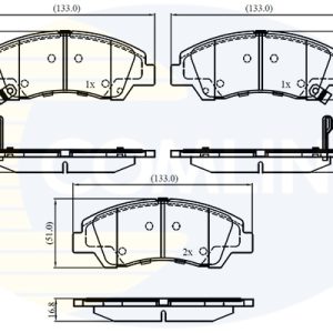 Set placute frana COMLINE CBP32230