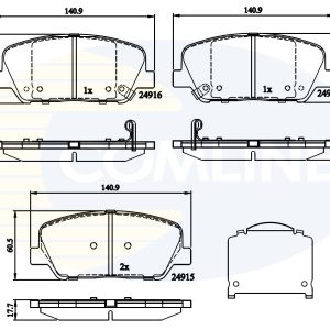 Set placute frana COMLINE CBP32259