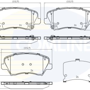 Set placute frana COMLINE CBP32408
