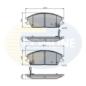 Set placute frana COMLINE CBP3922