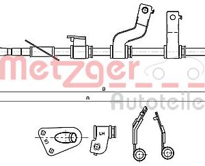 Cablu frana de parcare METZGER 17.2579