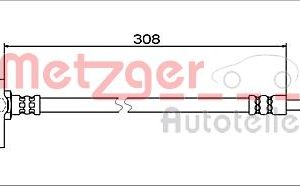 Furtun frana METZGER 4111566