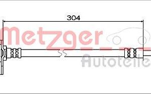 Furtun frana METZGER 4111567 – HYUNDAI | AutoRival