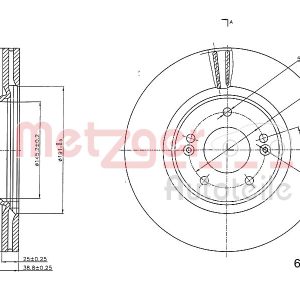 Disc frana METZGER 6110795