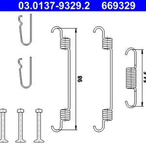 Set accesorii saboti frana parcare ATE 03.0137-9329.2