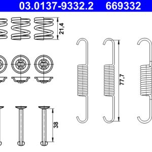 Set accesorii saboti frana parcare ATE 03.0137-9332.2