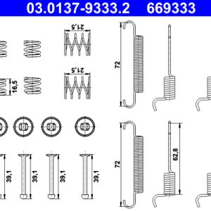 Set accesorii saboti frana parcare ATE 03.0137-9333.2