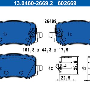 Set placute frana ATE 13.0460-2669.2