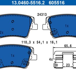Set placute frana ATE 13.0460-5516.2