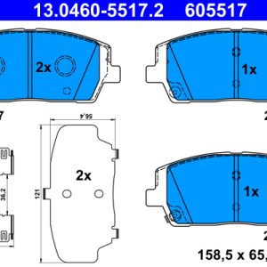 Set placute frana ATE 13.0460-5517.2