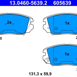 Set placute frana ATE 13.0460-5639.2