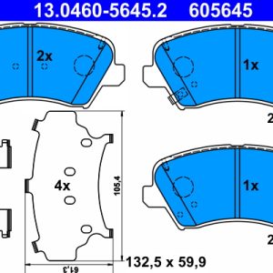 Set placute frana ATE 13.0460-5645.2