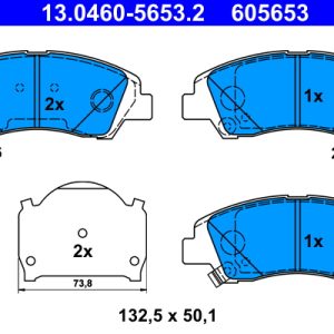 Set placute frana ATE 13.0460-5653.2