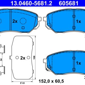 Set placute frana ATE 13.0460-5681.2