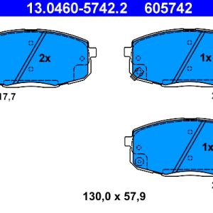 Set placute frana ATE 13.0460-5742.2