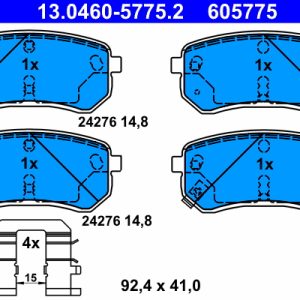 Set placute frana ATE 13.0460-5775.2