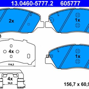 Set placute frana ATE 13.0460-5777.2