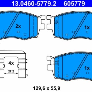 Set placute frana ATE 13.0460-5779.2